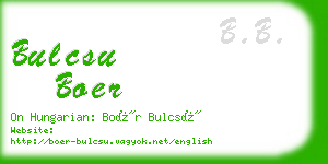 bulcsu boer business card